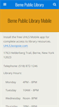 Mobile Screenshot of bernepubliclibrary.org