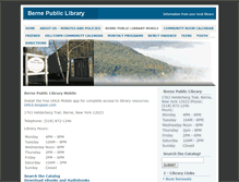 Tablet Screenshot of bernepubliclibrary.org